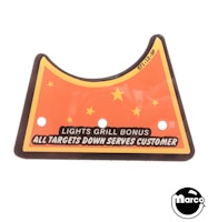 DINER (Williams) Plastic "Lights Grill Bonus"