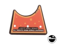 DINER (Williams) Plastic "Lights Grill Bonus"