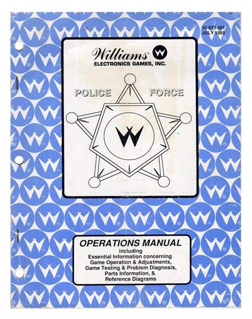 POLICE FORCE (Williams) Manual - Original