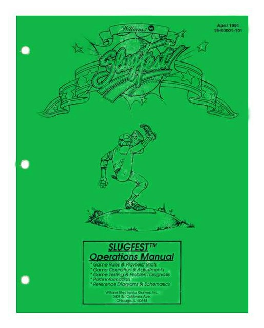 SLUGFEST (Williams) Game Manual - Reprint