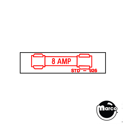 label-8 amp fuse