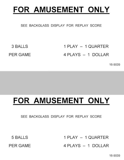 Pricing Cards USA (2) 3 & 5 Ball