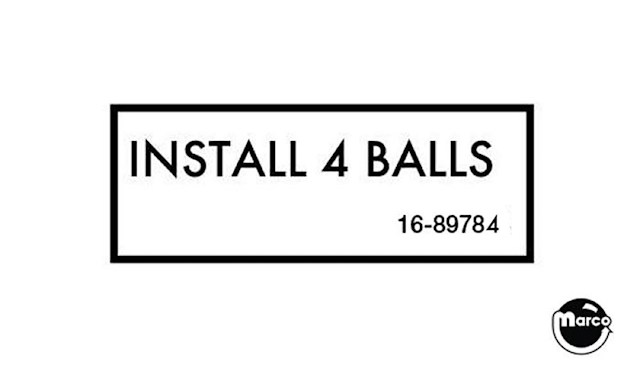Label - Install 4 Balls