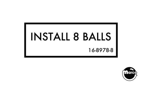 Label - Install 8 Balls