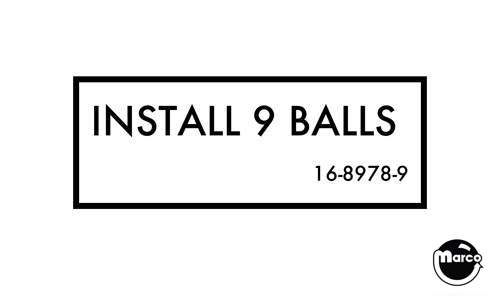 Label - Install 9 Balls