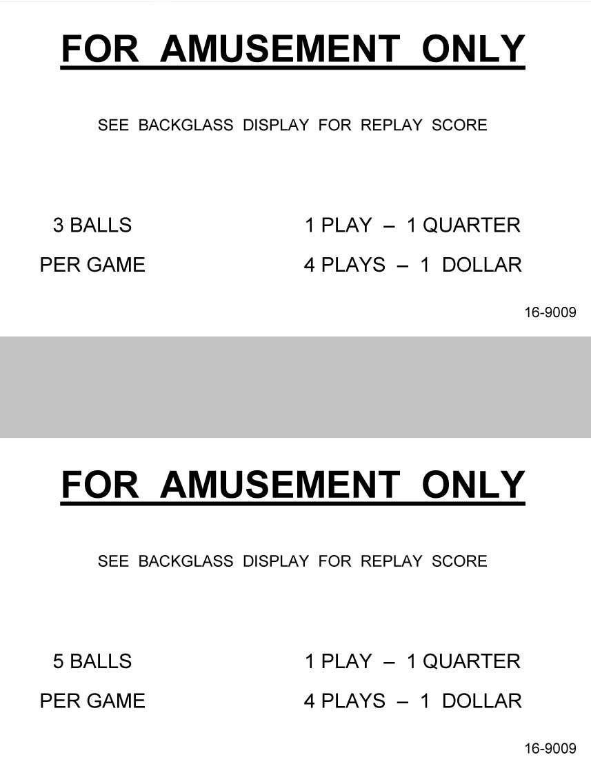 Pricing Cards USA (2) 3 & 5 Ball