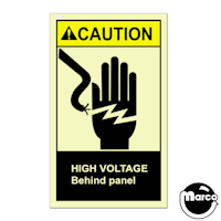 Label - Caution High Voltage (bottom arch)