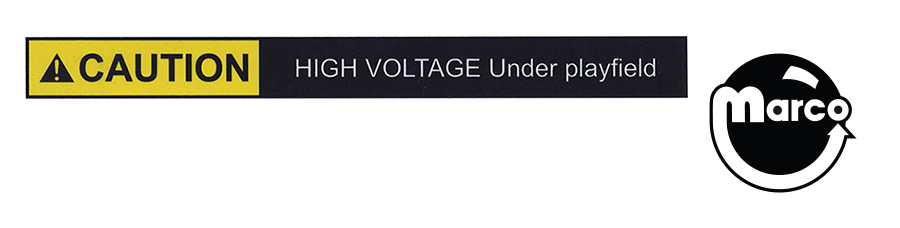 Label - Caution High Voltage (l/guide)