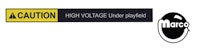 Label - Caution High Voltage (l/guide)