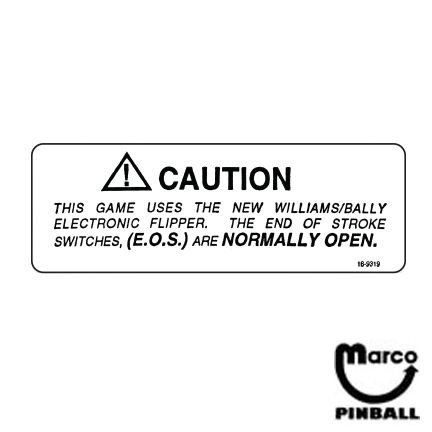 Label - Caution E.O.S. switch