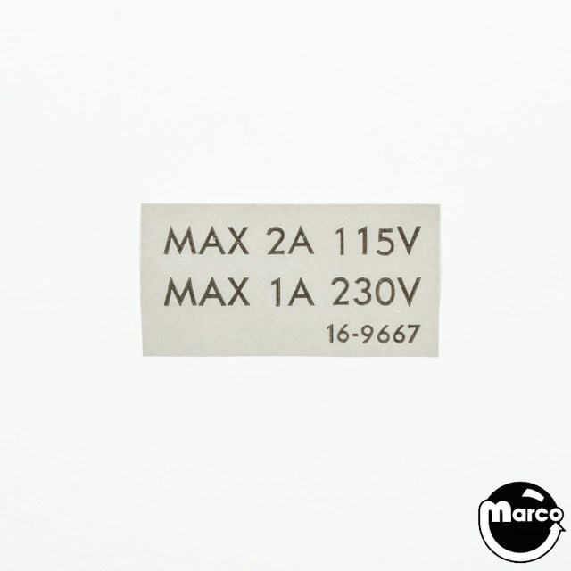 Label - convenience receptacle rating