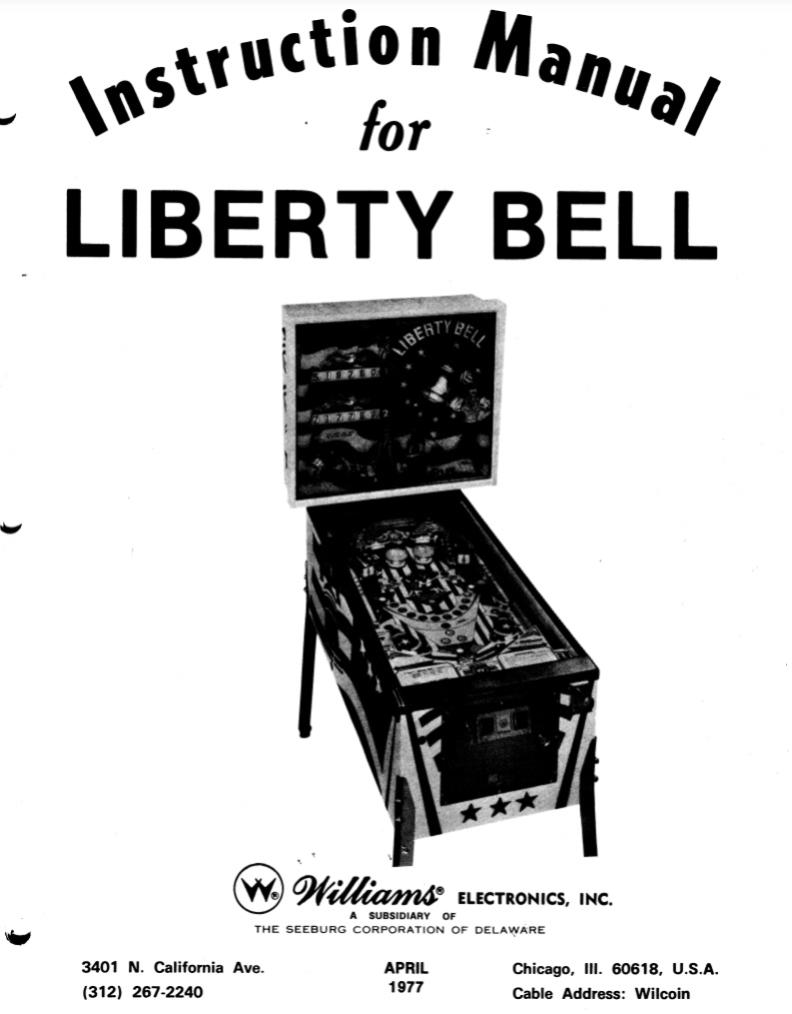LIBERTY BELL (Williams) Manual & Schematic