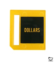 Price plate coin entry - Dollars yellow