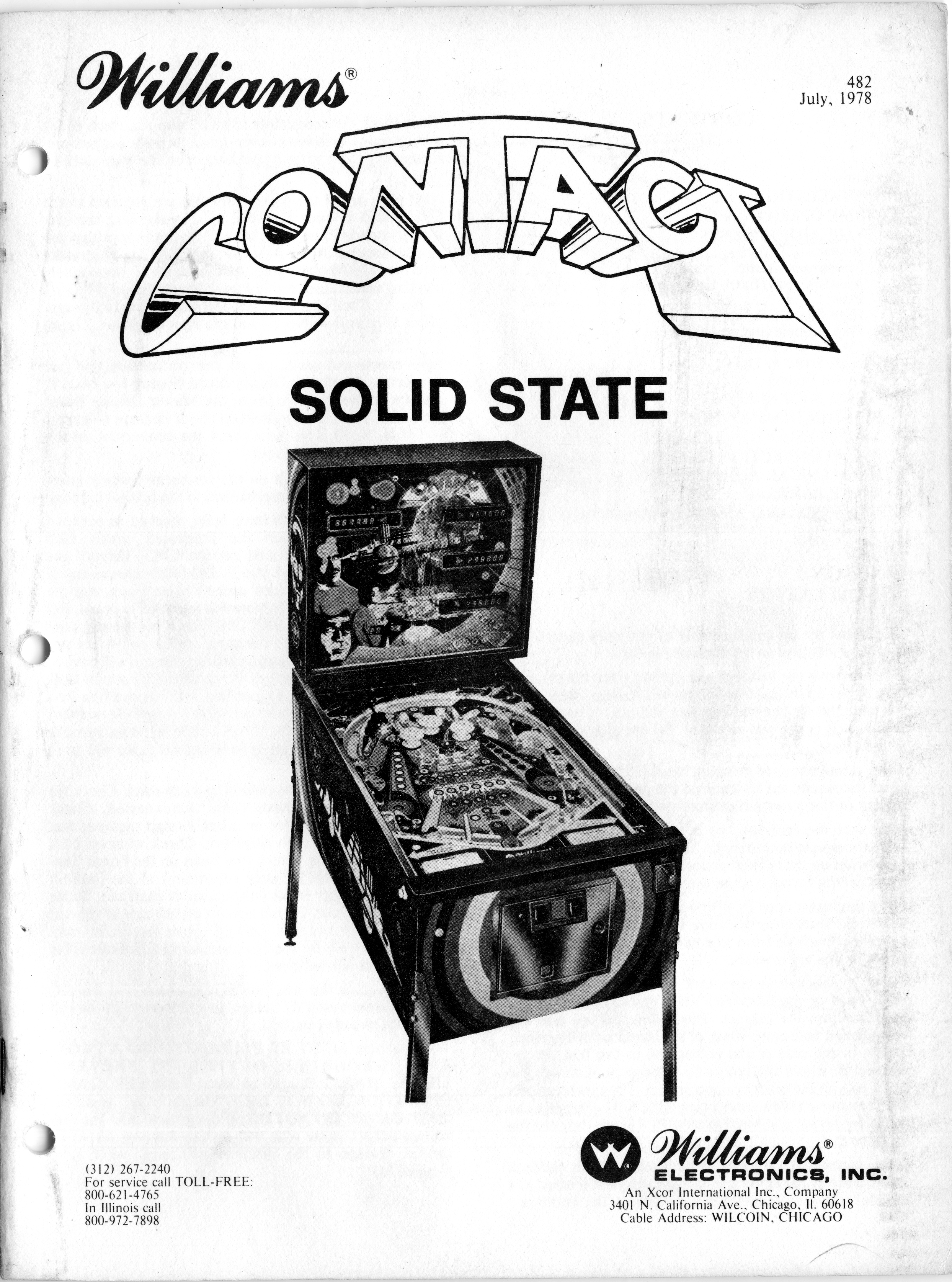 CONTACT (Williams) Manual & Schematic