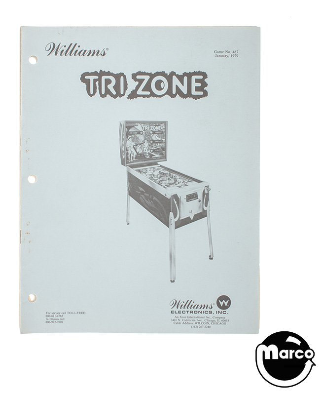 TRI ZONE (Williams) Manual & Schematic