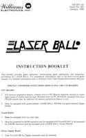 LASER BALL (Williams) Handbook