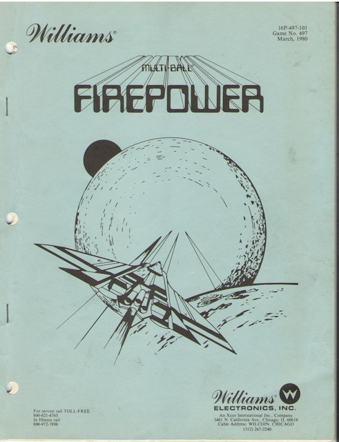 FIREPOWER (Williams) Manual & Schematic
