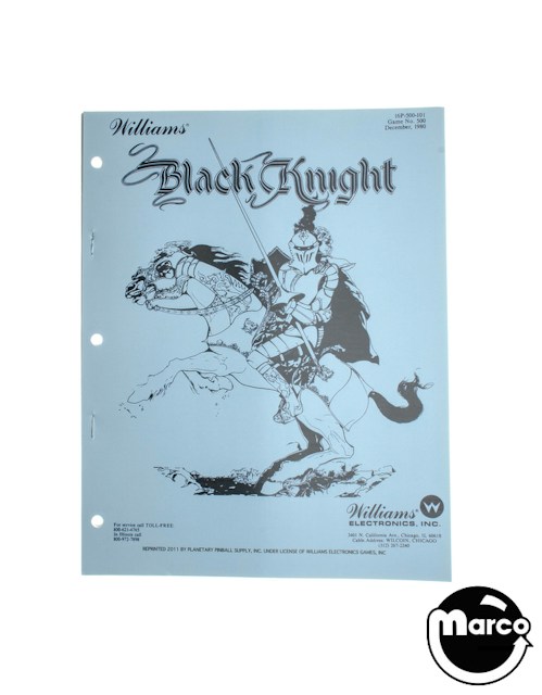 BLACK KNIGHT (Williams) Manual/Schematic Reprint