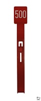 Drop target Gottlieb&reg; red/white '500'