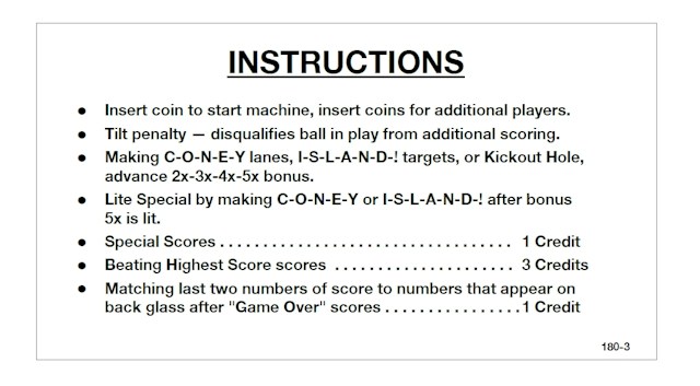 CONEY ISLAND (Game Plan) Score Cards (5)