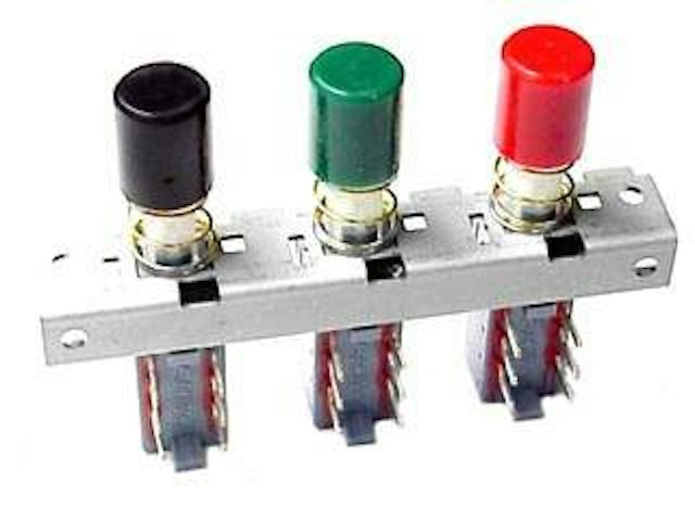 Service switch 3 button red green black USE 500-6056-03