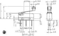 Switch - subminiature with roller