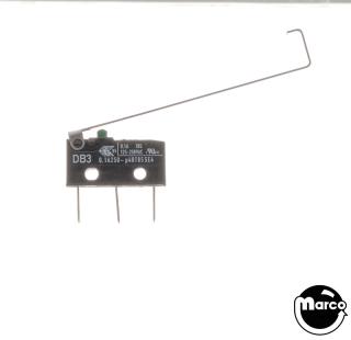 Subminiature switch and lever actuator