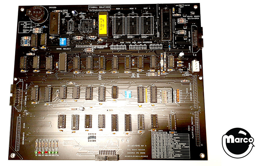 1B1165 - CPU Board Zaccaria G2 - Marco Specialties Pinball Parts