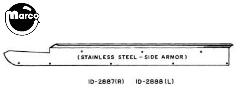 1D-2887-1 - Side rail Williams molding baseball right - Marco ...