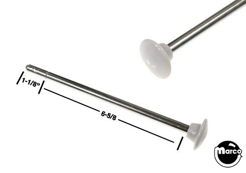 Ball shooter rod - white 7-3/4 inch shaft