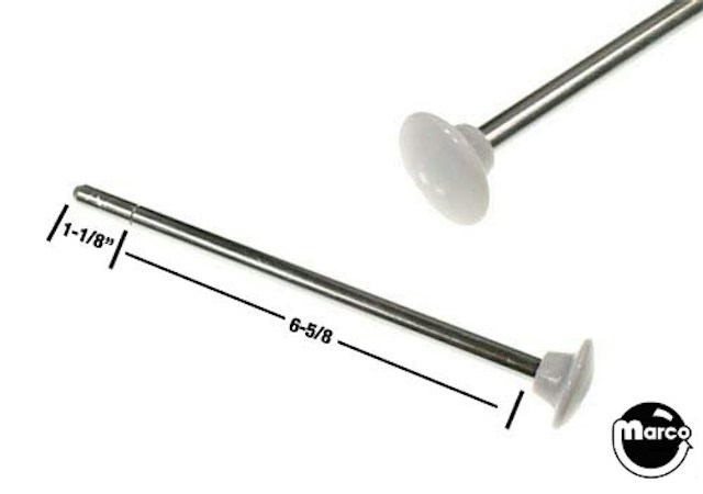 Ball shooter rod - white 7-3/4 inch shaft