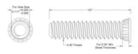 Stud - 4-40 x 1/2 inch press fit