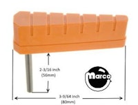Flipper & shaft - ridges ORANGE