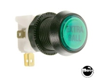 Pushbutton 1 round green Extra Ball