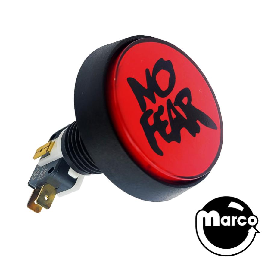Pushbutton 2 inch red 'No Fear'