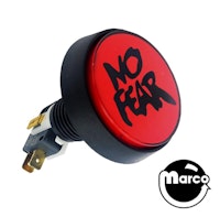 Pushbutton 2 inch red 'No Fear'