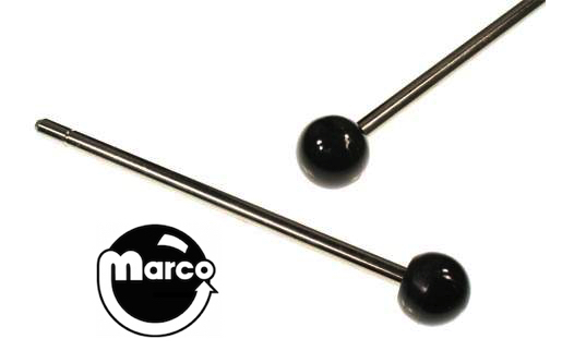 Ball shooter rod - sphere black knob 7-5/8 shaft