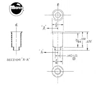 Standoff - metal bell shape .675" 20A-8866