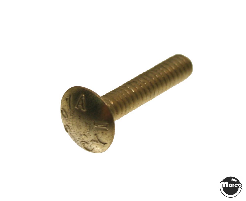 Bolt carriage 10-24 x 1 inch sq. neck brass