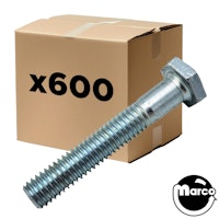 Case of 600 Economy Leg bolt 3/8-16 x 2-1/4 inch long with 5/8 inch acorn head