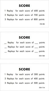 NAGS (Williams) Score Cards (5)