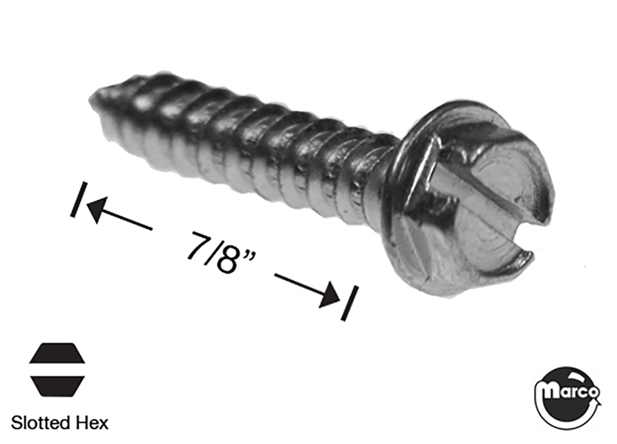 Sheet metal screw #8 x 7/8 inch sl-hwh-ab zinc