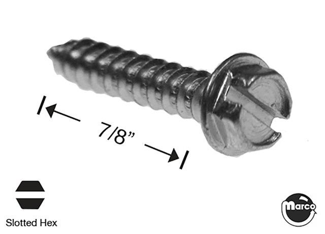 Sheet metal screw #8 x 7/8 inch sl-hwh-ab zinc