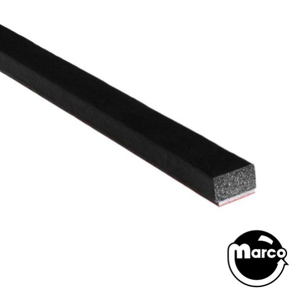 Foam rubber protector 3/4" x 1/4" black - 20" Long Strips (qty = inches)