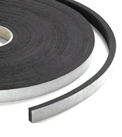 Foam rubber strip 3/4 wide x 1/4 thick per inch - black