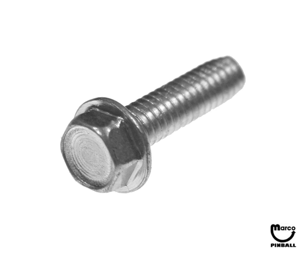 Machine Screw 8-32 x 5/8 inch hex washer head serrated