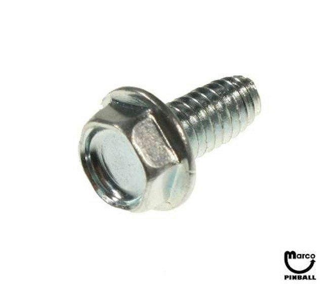 Machine S\screw 8-32 x 3/8 inch hex washer head swage