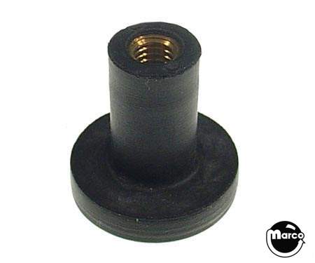 Rubber bumper with threaded insert