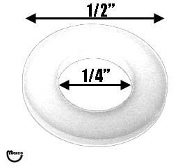 Washer nylon 1/4 ID x 1/2 OD x .062 inch