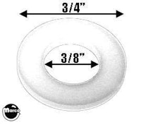 Washer nylon 0.39 ID x 0.75 OD x .062 inch